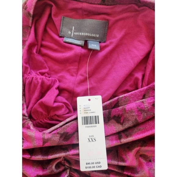 NWT Anthropologie Ruched Velvet Floral Mini Skirt Pull On Size XXS - Picture 8 of 11